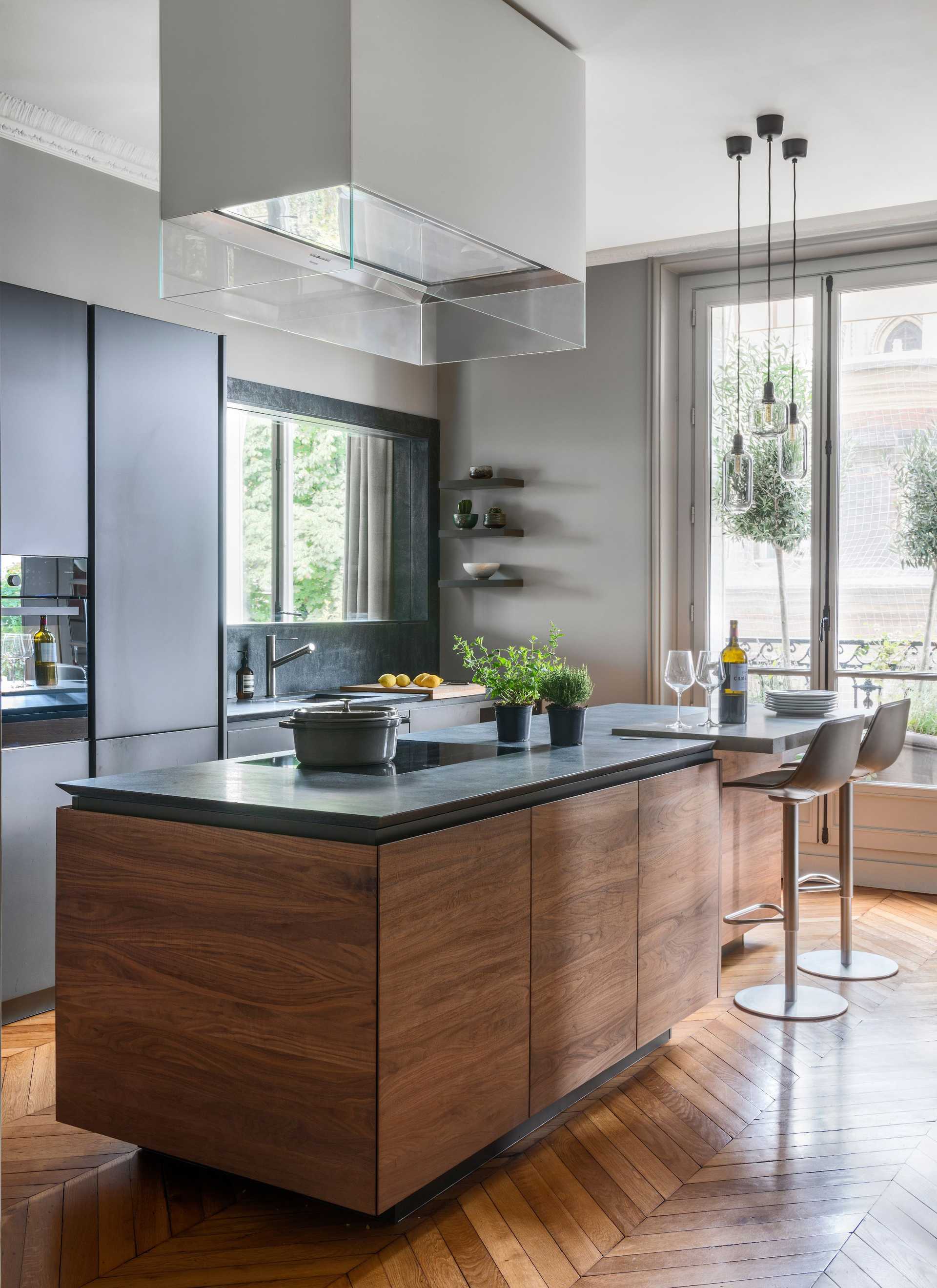 Design of an American kitchen by an interior designer in Toulouse